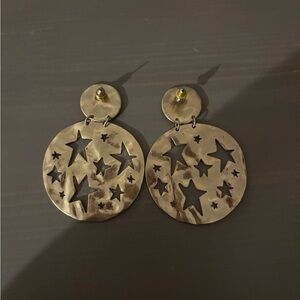 Free People Gold Star Cutout Earrings